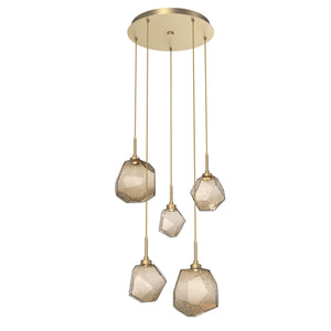 Hammerton Studio - CHB0039-05-GB-B-C01-L1 - LED Pendant - Gem - Gilded Brass