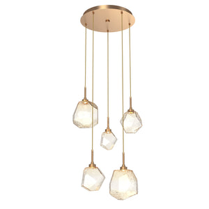 Hammerton Studio - CHB0039-05-NB-A-C01-L3 - LED Pendant - Gem - Novel Brass