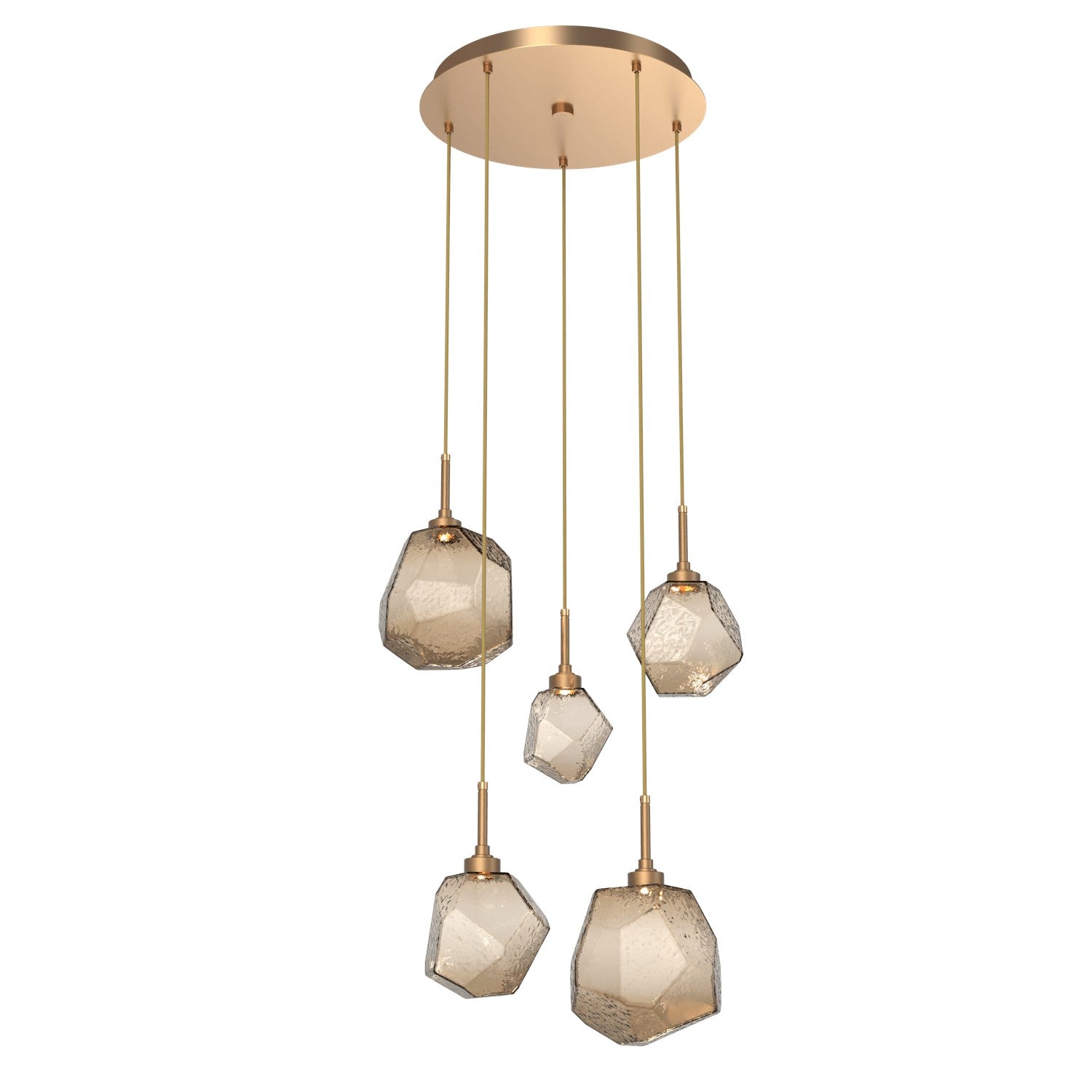 Hammerton Studio - CHB0039-05-NB-B-C01-L3 - LED Pendant - Gem - Novel Brass
