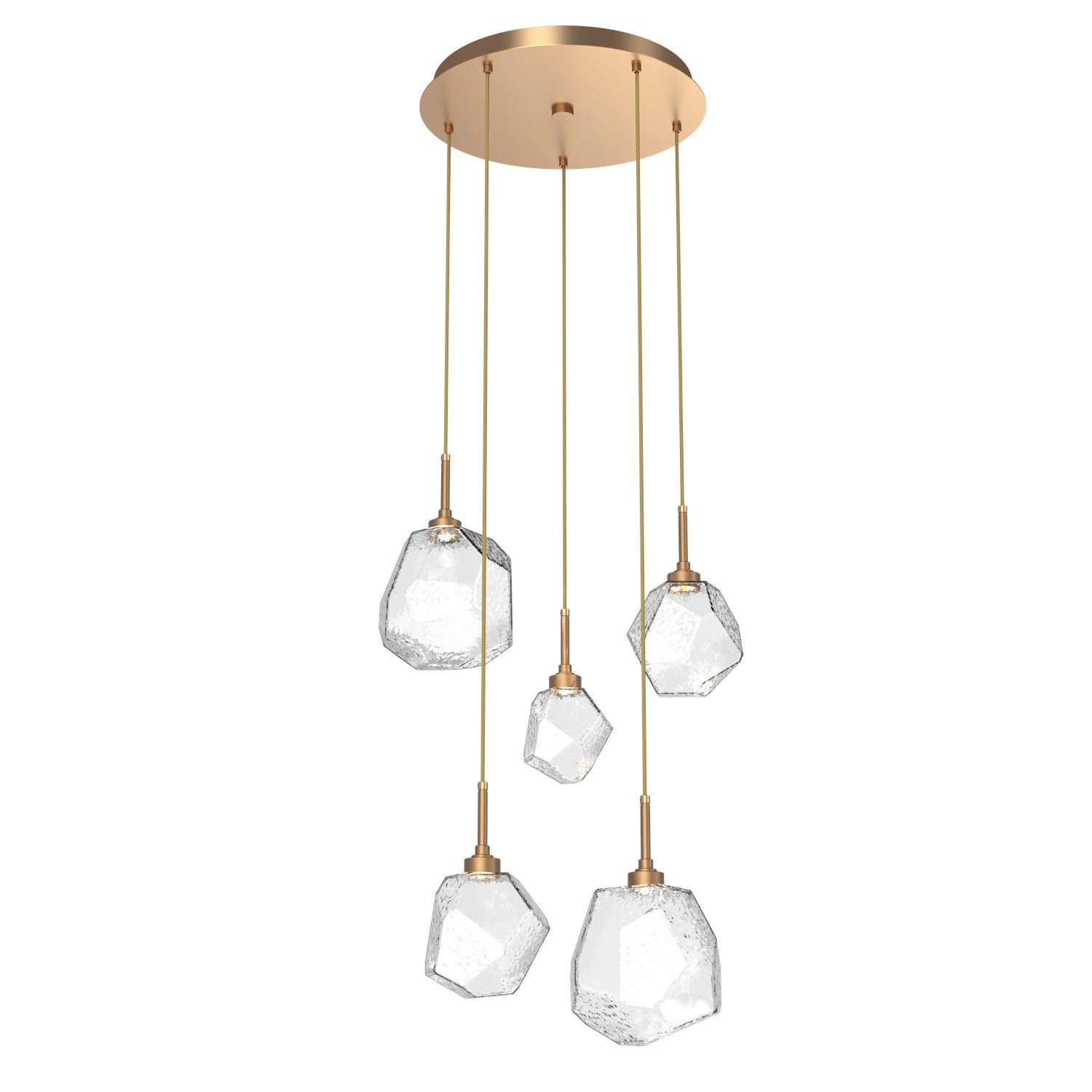 Hammerton Studio - CHB0039-05-NB-C-C01-L3 - LED Pendant - Gem - Novel Brass