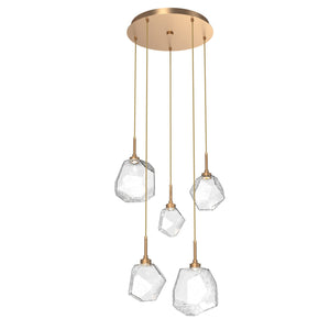 Hammerton Studio - CHB0039-05-NB-C-C01-L3 - LED Pendant - Gem - Novel Brass