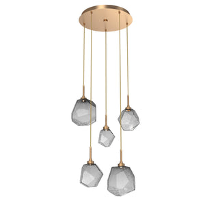 Hammerton Studio - CHB0039-05-NB-S-C01-L1 - LED Pendant - Gem - Novel Brass