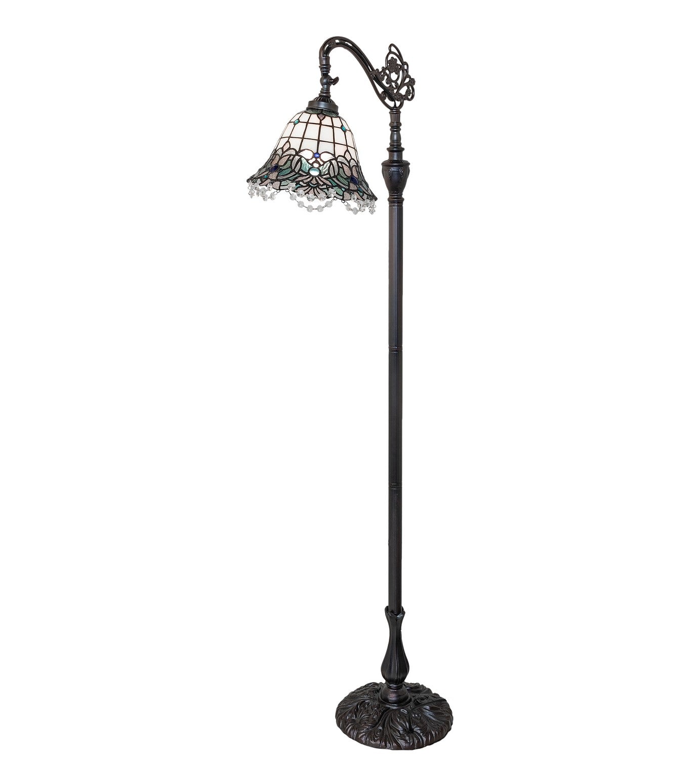 Meyda Tiffany - 255705 - One Light Floor Lamp - Angelica - Mahogany Bronze