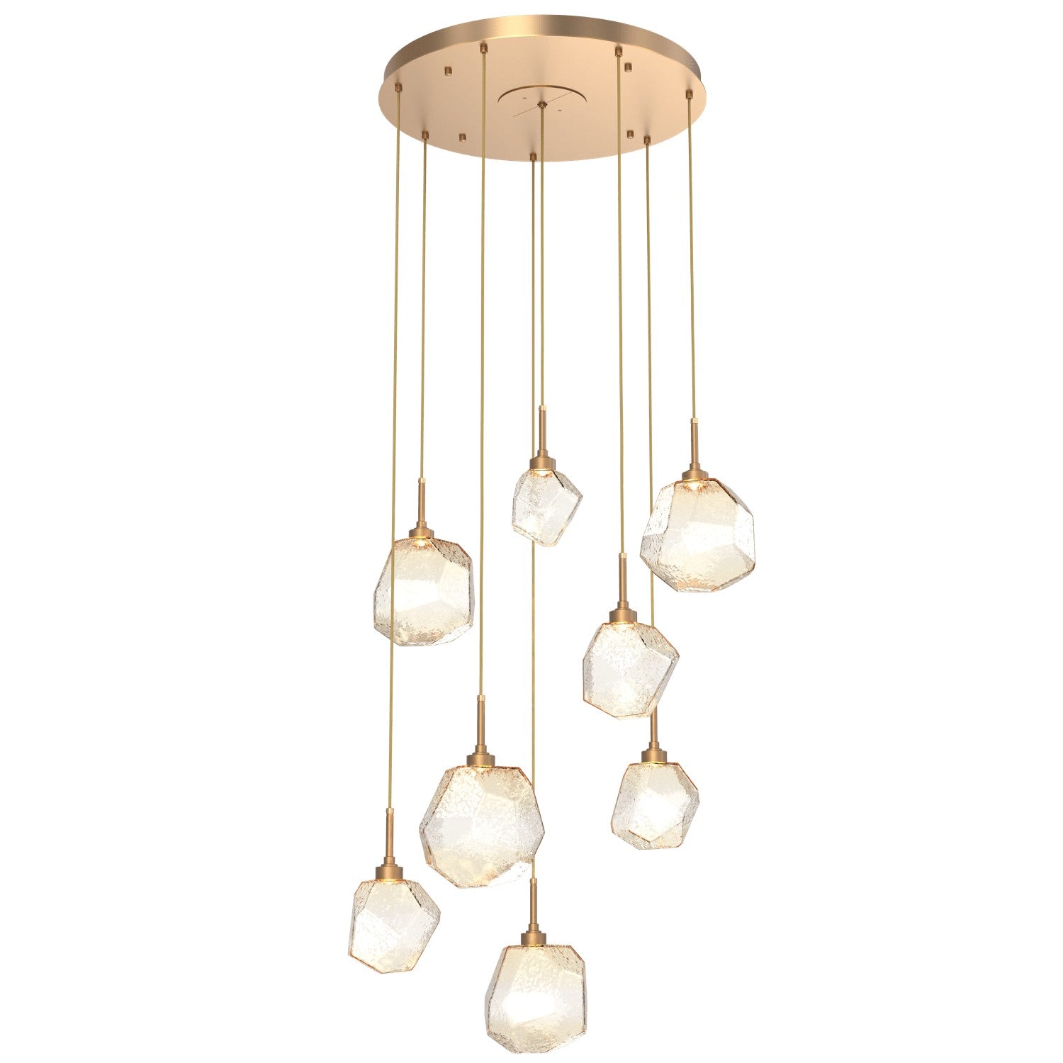 Hammerton Studio - CHB0039-08-NB-A-C01-L3 - LED Pendant - Gem - Novel Brass