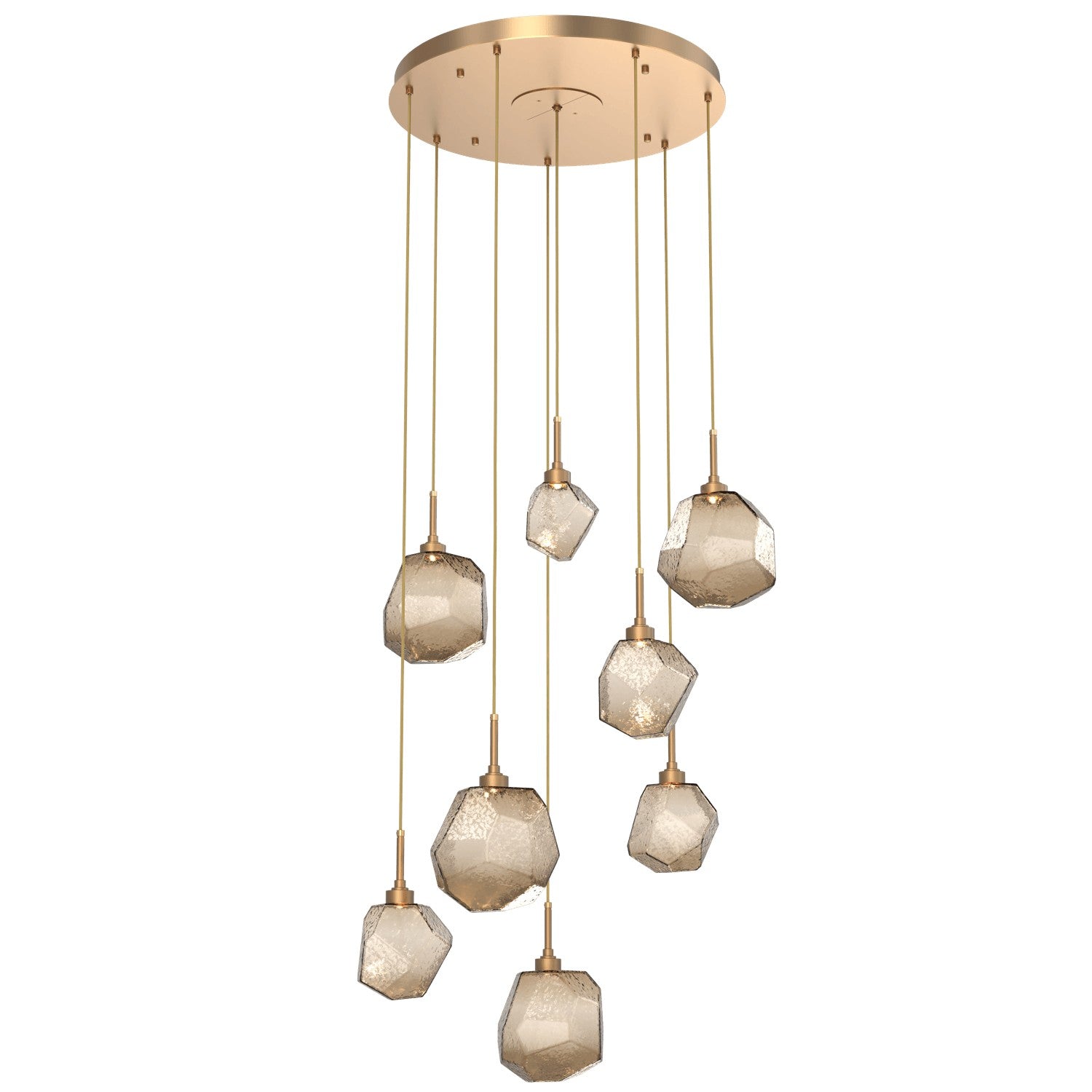 Hammerton Studio - CHB0039-08-NB-B-C01-L3 - LED Pendant - Gem - Novel Brass