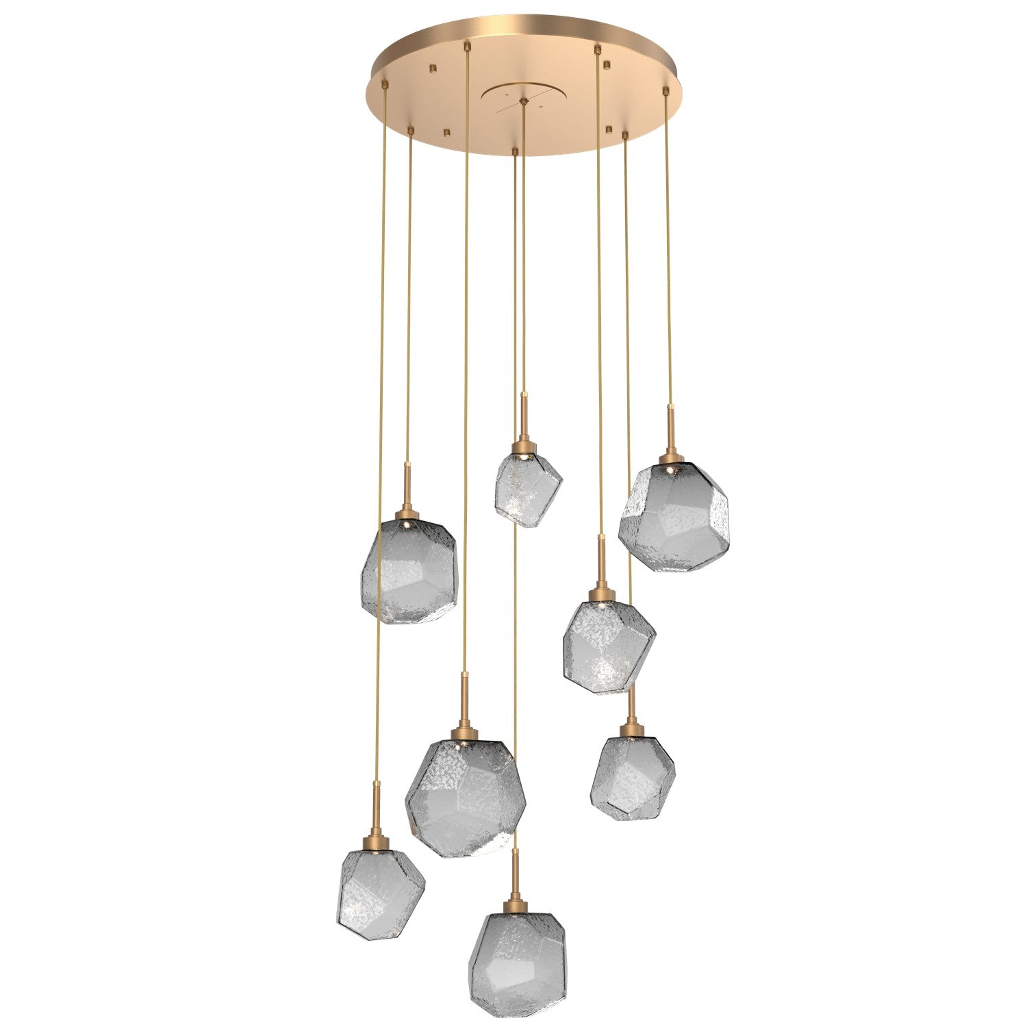 Hammerton Studio - CHB0039-08-NB-S-C01-L3 - LED Pendant - Gem - Novel Brass