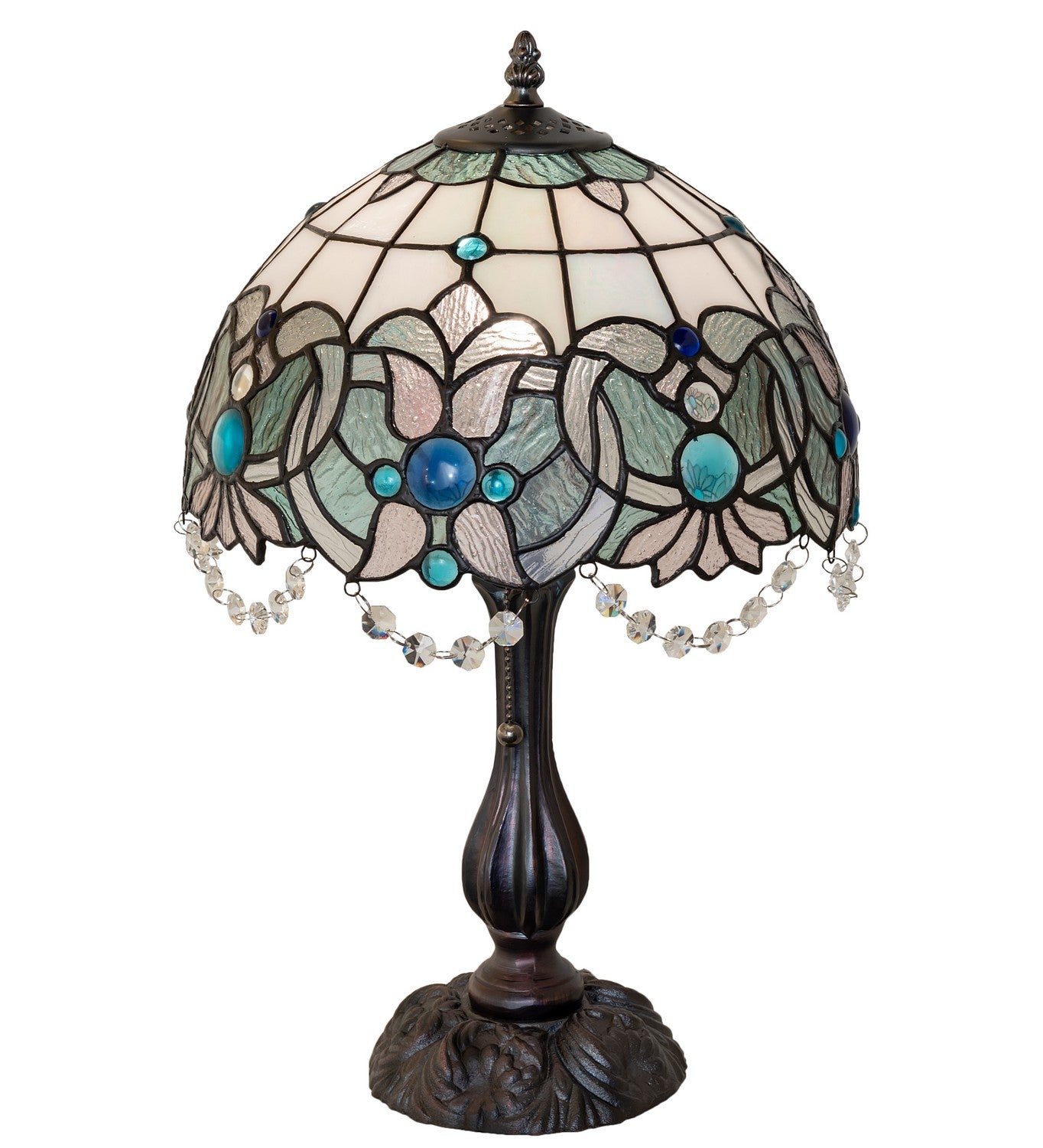 Meyda Tiffany - 255710 - One Light Table Lamp - Angelica - Mahogany Bronze