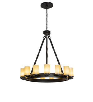 Meyda Tiffany - 256971 - 15 Light Chandelier - Noziroh Ring - Textured Black