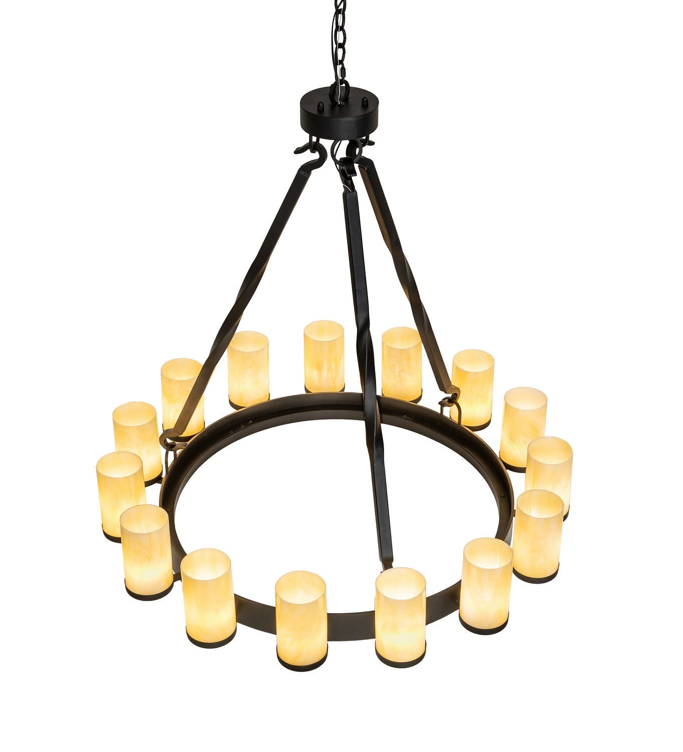 Meyda Tiffany - 256971 - 15 Light Chandelier - Noziroh Ring - Textured Black