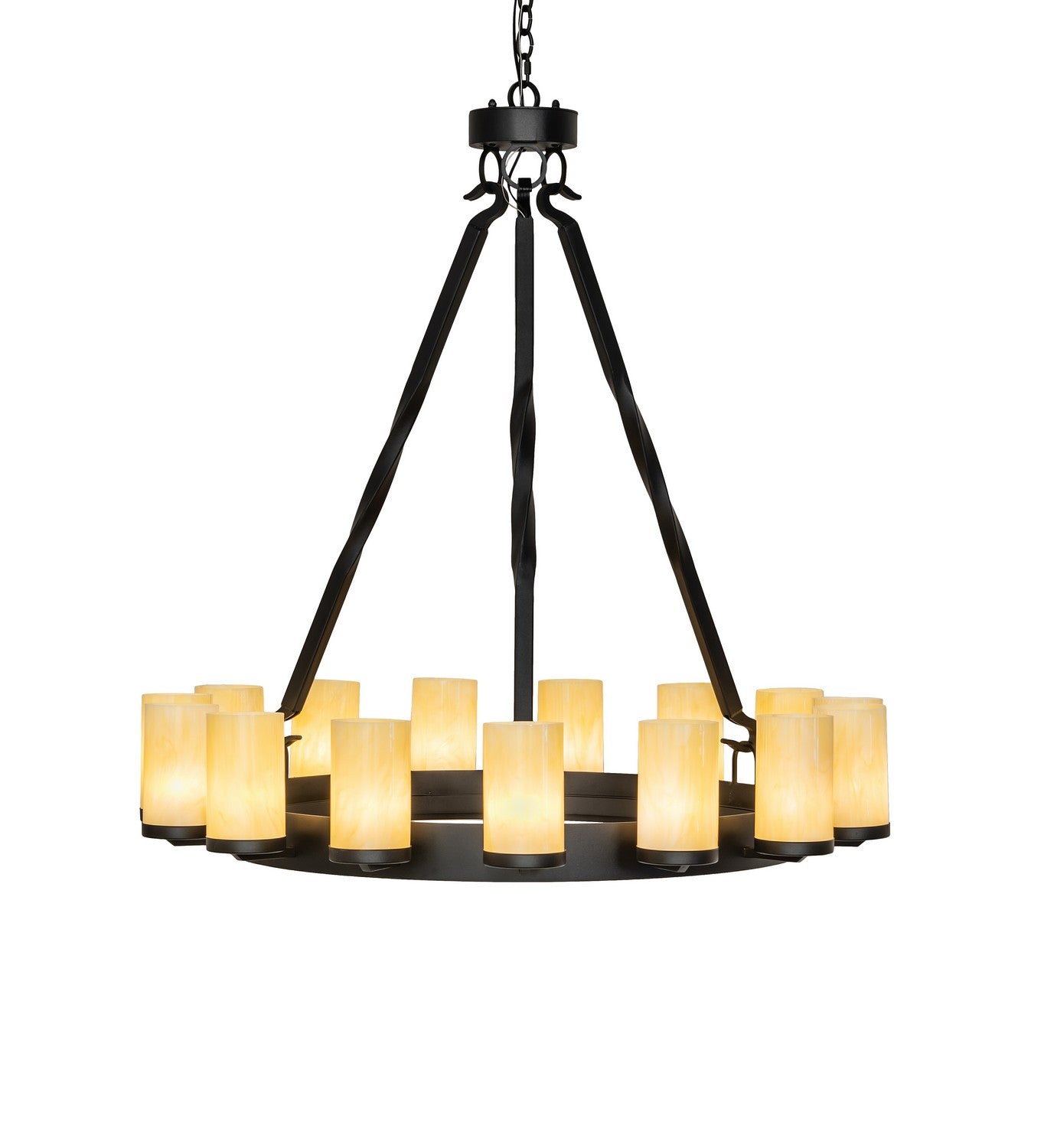 Meyda Tiffany - 256971 - 15 Light Chandelier - Noziroh Ring - Textured Black