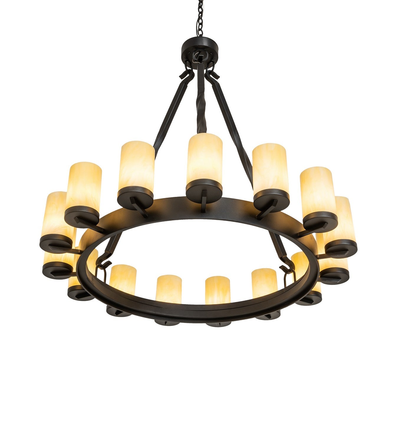 Meyda Tiffany - 256971 - 15 Light Chandelier - Noziroh Ring - Textured Black