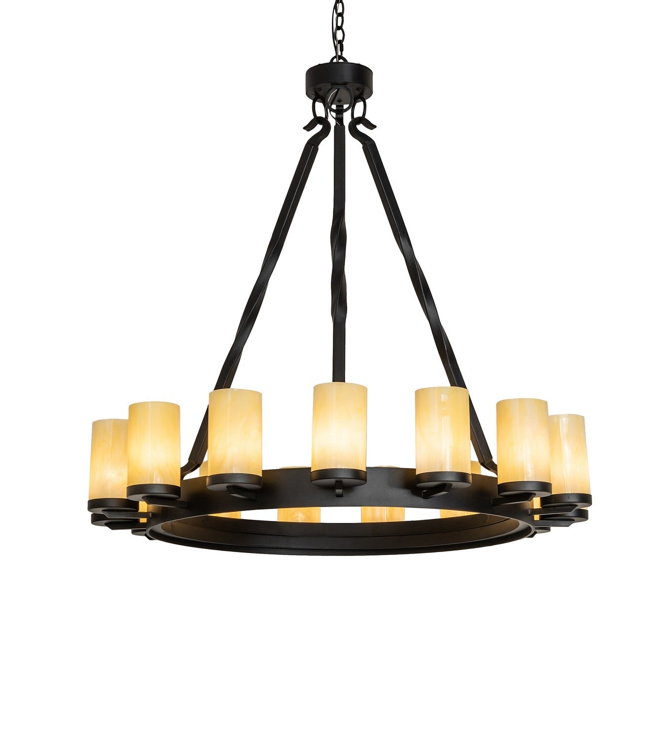 Meyda Tiffany - 256971 - 15 Light Chandelier - Noziroh Ring - Textured Black