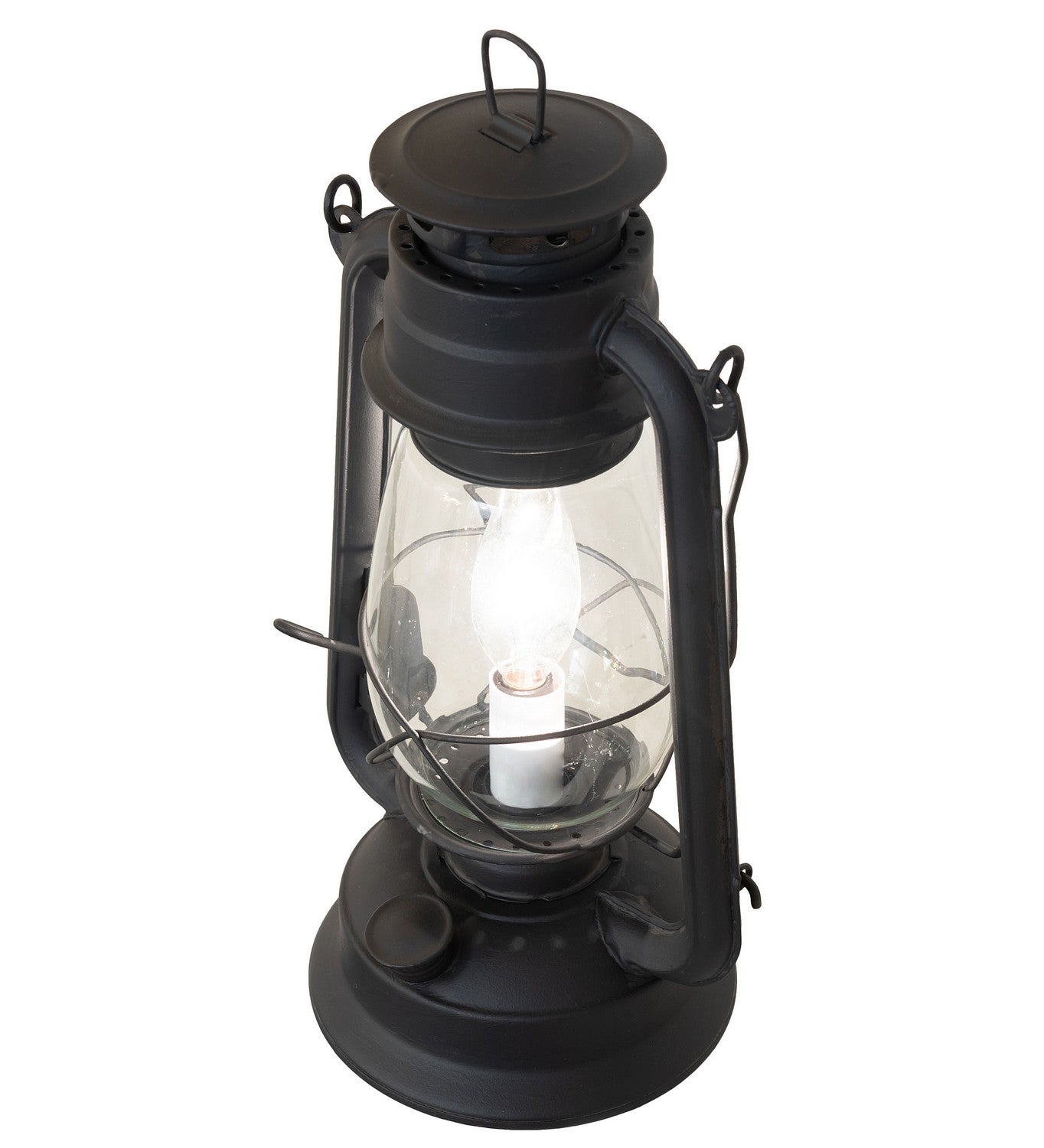 Meyda Tiffany - 258288 - One Light Table Lamp - Miners Lantern - Costello Black