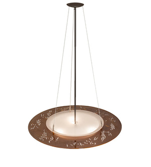 Meyda Tiffany - 259617 - Three Light Pendant - Metro Fusion - Oil Rubbed Bronze & Transparent Copper