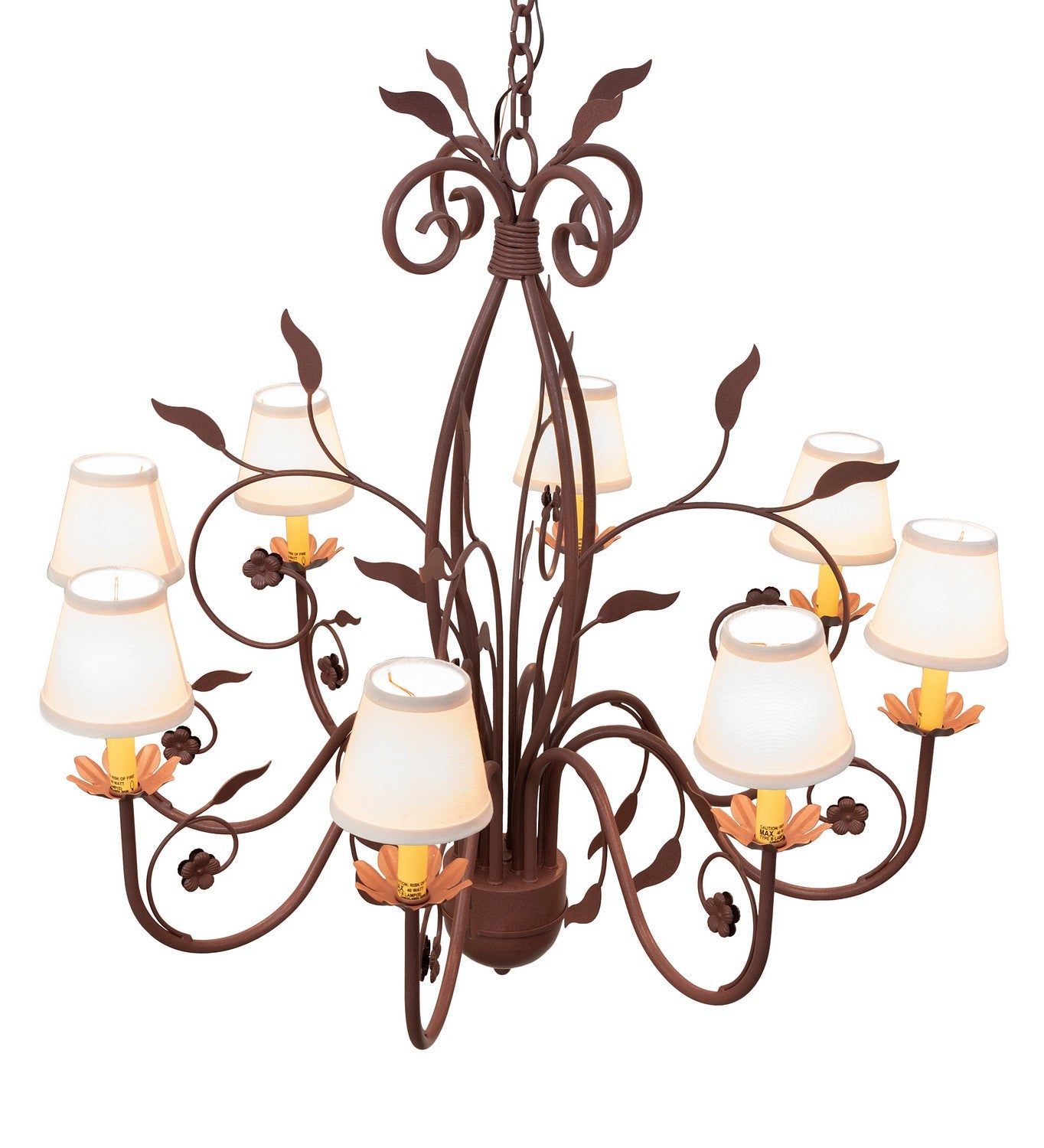 Meyda Tiffany - 260209 - Eight Light Chandelier - Bordeaux - Rust