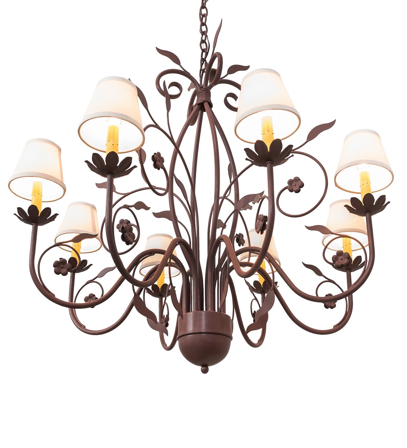 Meyda Tiffany - 260209 - Eight Light Chandelier - Bordeaux - Rust