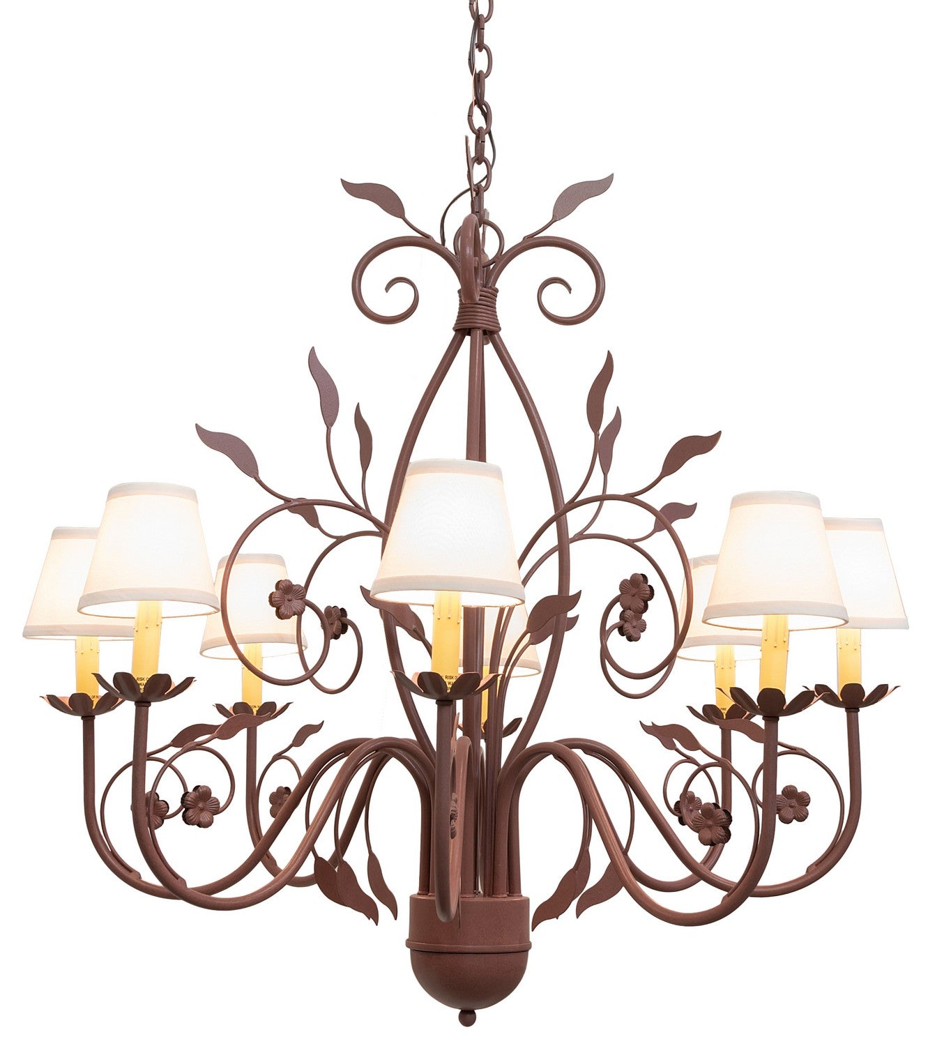 Meyda Tiffany - 260209 - Eight Light Chandelier - Bordeaux - Rust