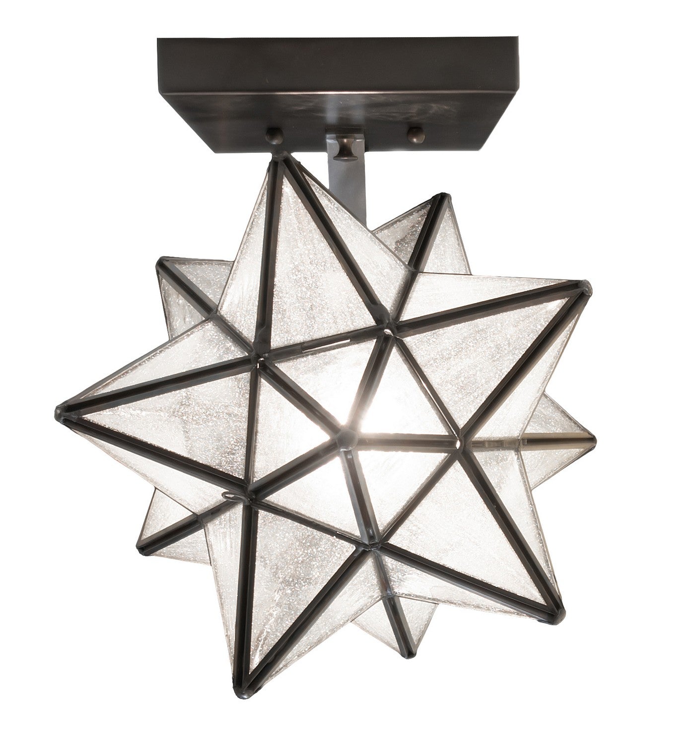 Meyda Tiffany - 260405 - One Light Wall Sconce - Moravian Star - Black Metal