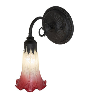 Meyda Tiffany - 260471 - One Light Wall Sconce - Seafoam/Cranberry - Oil Rubbed Bronze