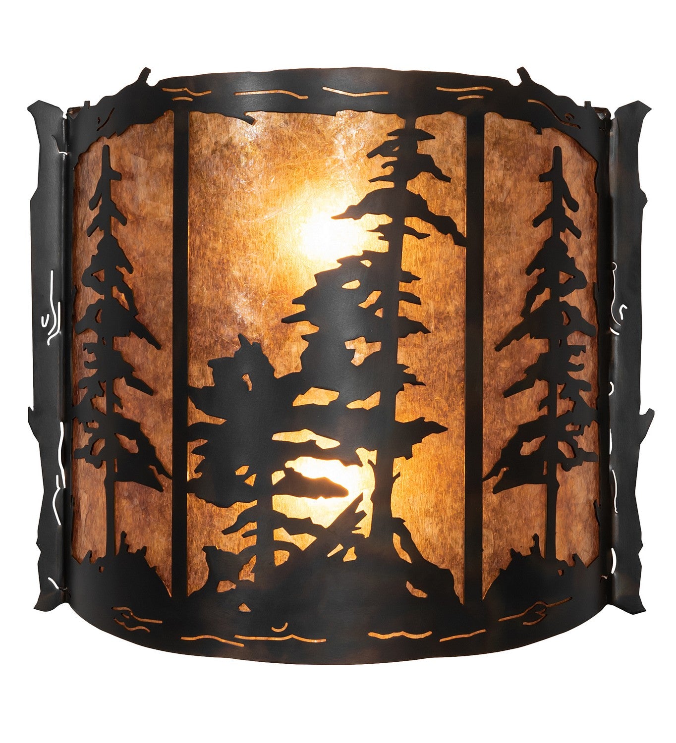 Meyda Tiffany - 260562 - Two Light Wall Sconce - Tall Pines - Dark Burnished Antique Copper