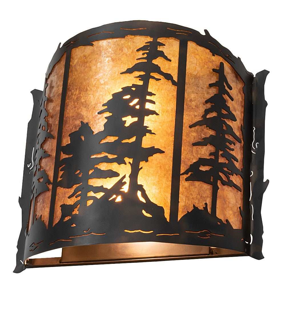 Meyda Tiffany - 260562 - Two Light Wall Sconce - Tall Pines - Dark Burnished Antique Copper