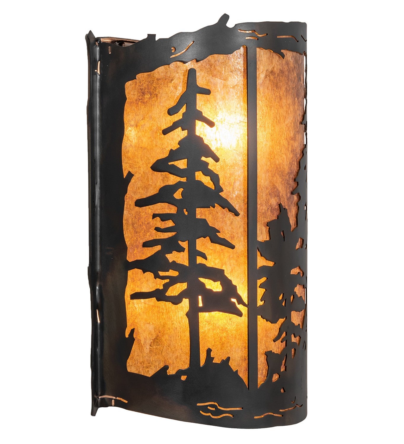 Meyda Tiffany - 260562 - Two Light Wall Sconce - Tall Pines - Dark Burnished Antique Copper