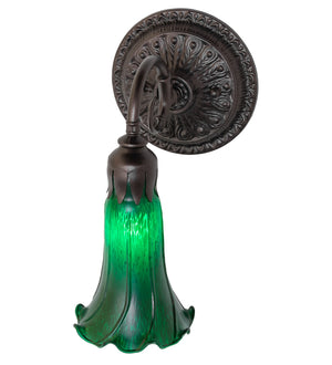 Meyda Tiffany - 261100 - One Light Wall Sconce - Green - Mahogany Bronze