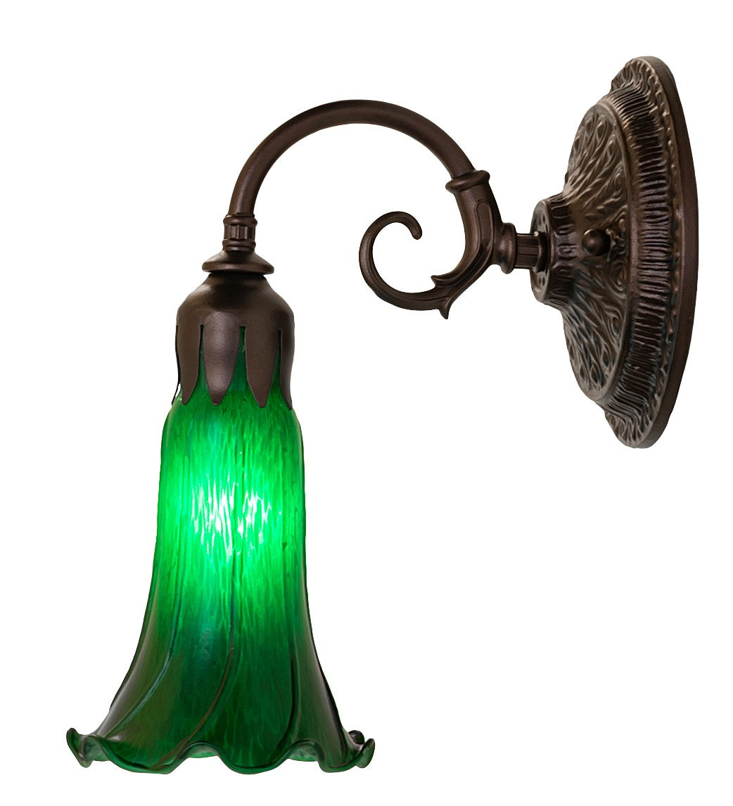 Meyda Tiffany - 261100 - One Light Wall Sconce - Green - Mahogany Bronze