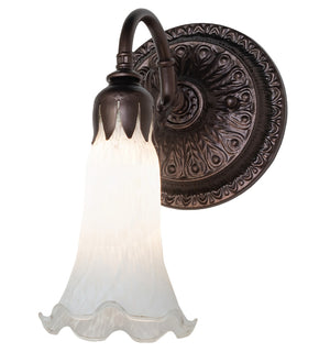 Meyda Tiffany - 261101 - One Light Wall Sconce - White - Mahogany Bronze