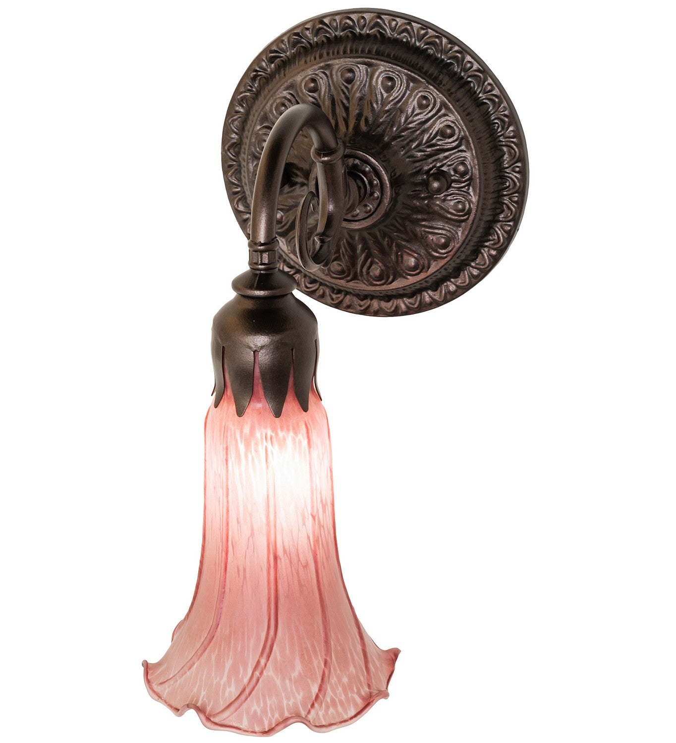 Meyda Tiffany - 261105 - One Light Wall Sconce - Lavender - Mahogany Bronze