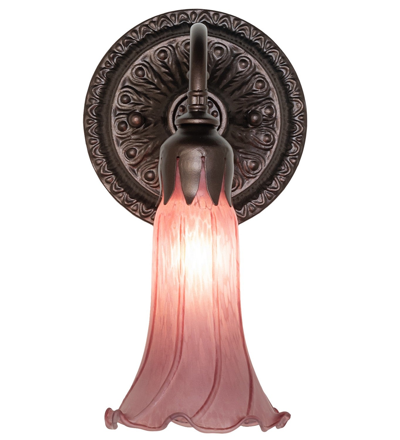 Meyda Tiffany - 261105 - One Light Wall Sconce - Lavender - Mahogany Bronze