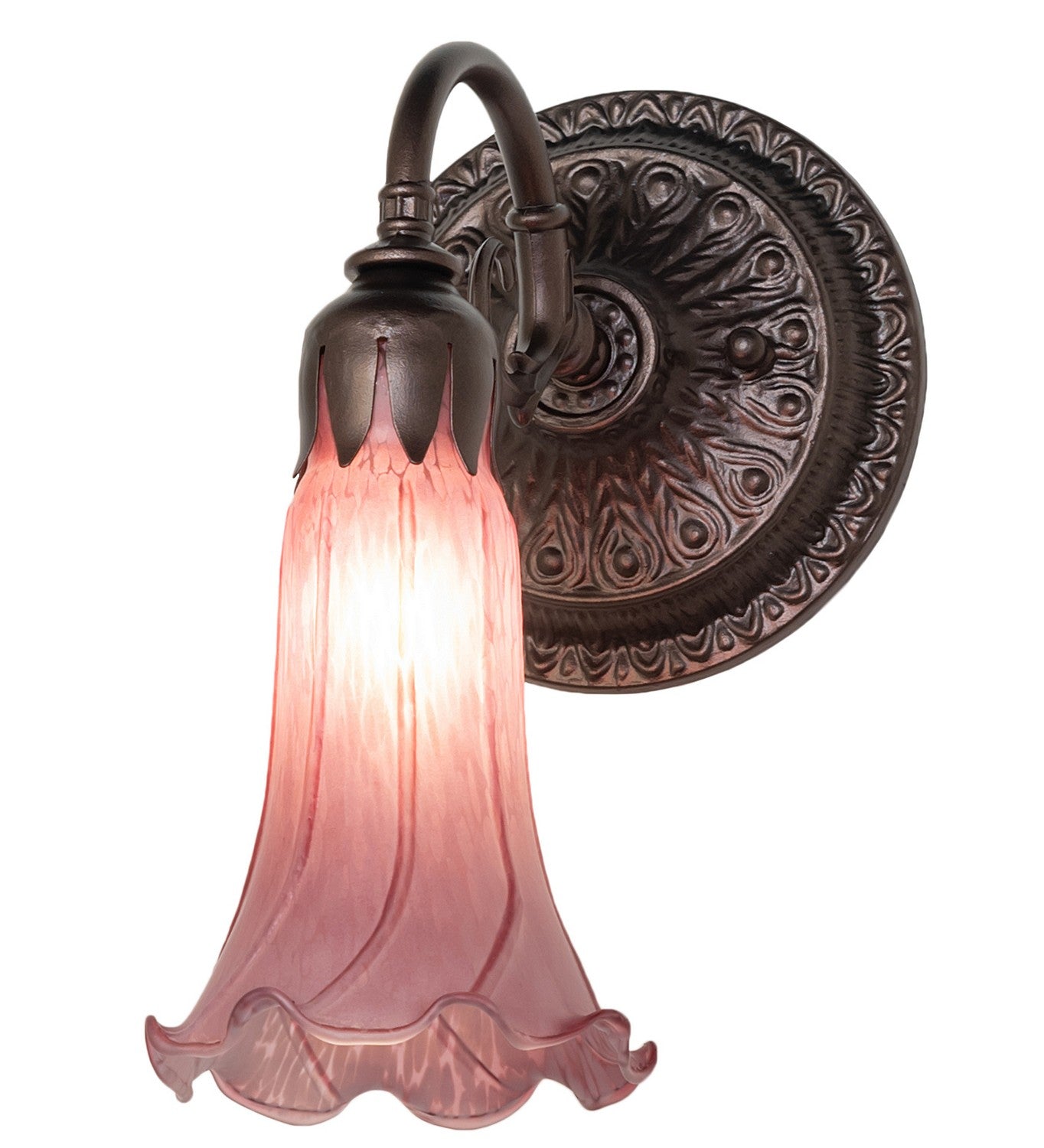 Meyda Tiffany - 261105 - One Light Wall Sconce - Lavender - Mahogany Bronze