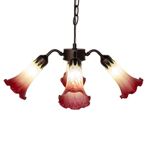 Meyda Tiffany - 261501 - Four Light Fan Light - Seafoam/Cranberry - Mahogany Bronze