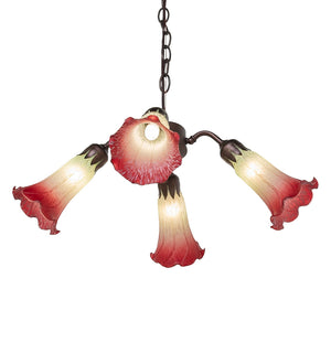 Meyda Tiffany - 261501 - Four Light Fan Light - Seafoam/Cranberry - Mahogany Bronze