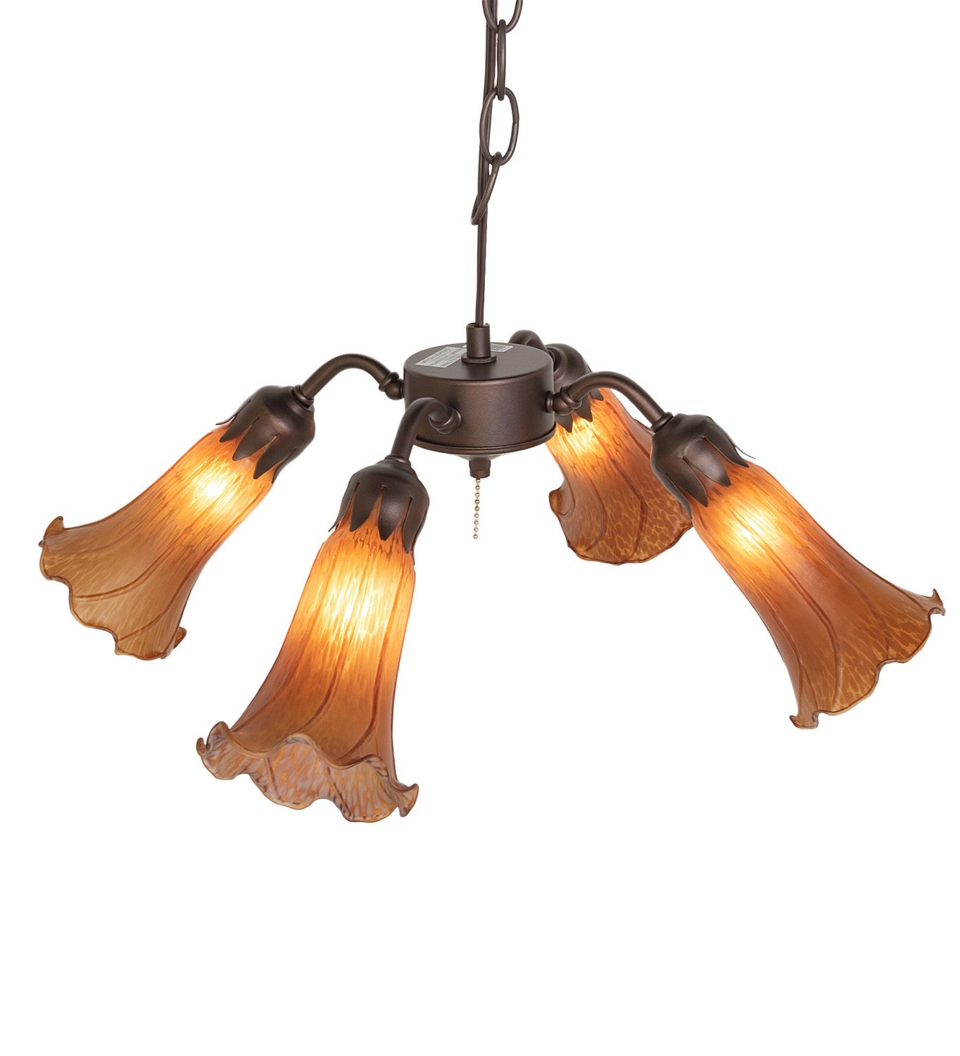 Meyda Tiffany - 261503 - Four Light Fan Light - Amber