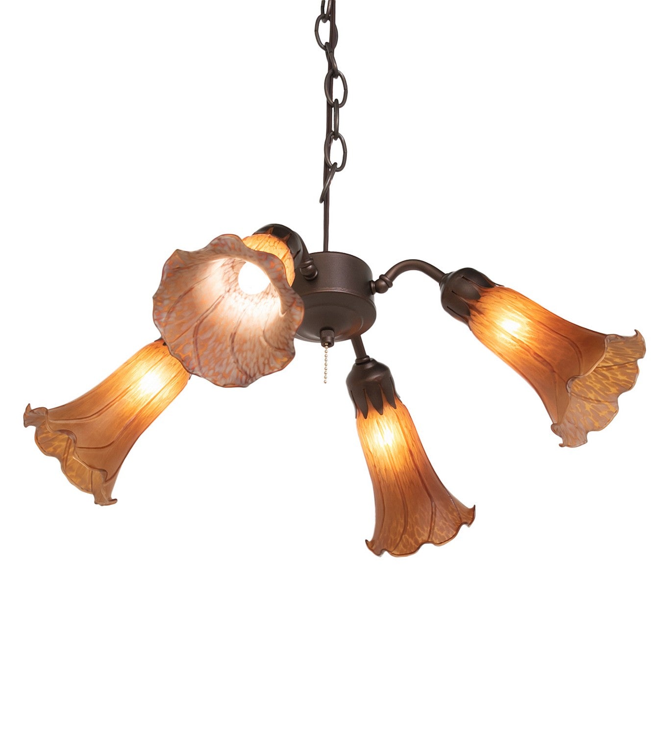 Meyda Tiffany - 261503 - Four Light Fan Light - Amber