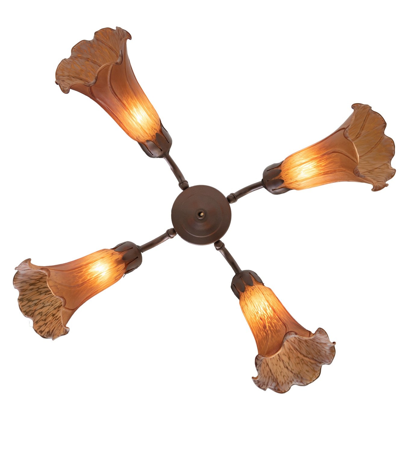 Meyda Tiffany - 261503 - Four Light Fan Light - Amber