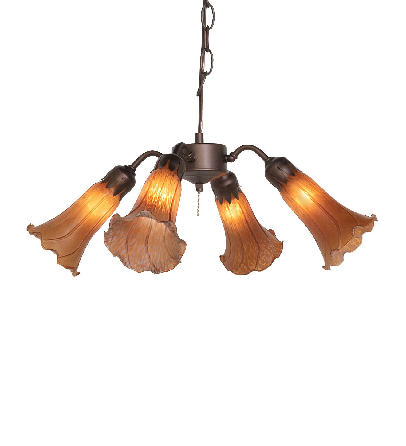 Meyda Tiffany - 261503 - Four Light Fan Light - Amber