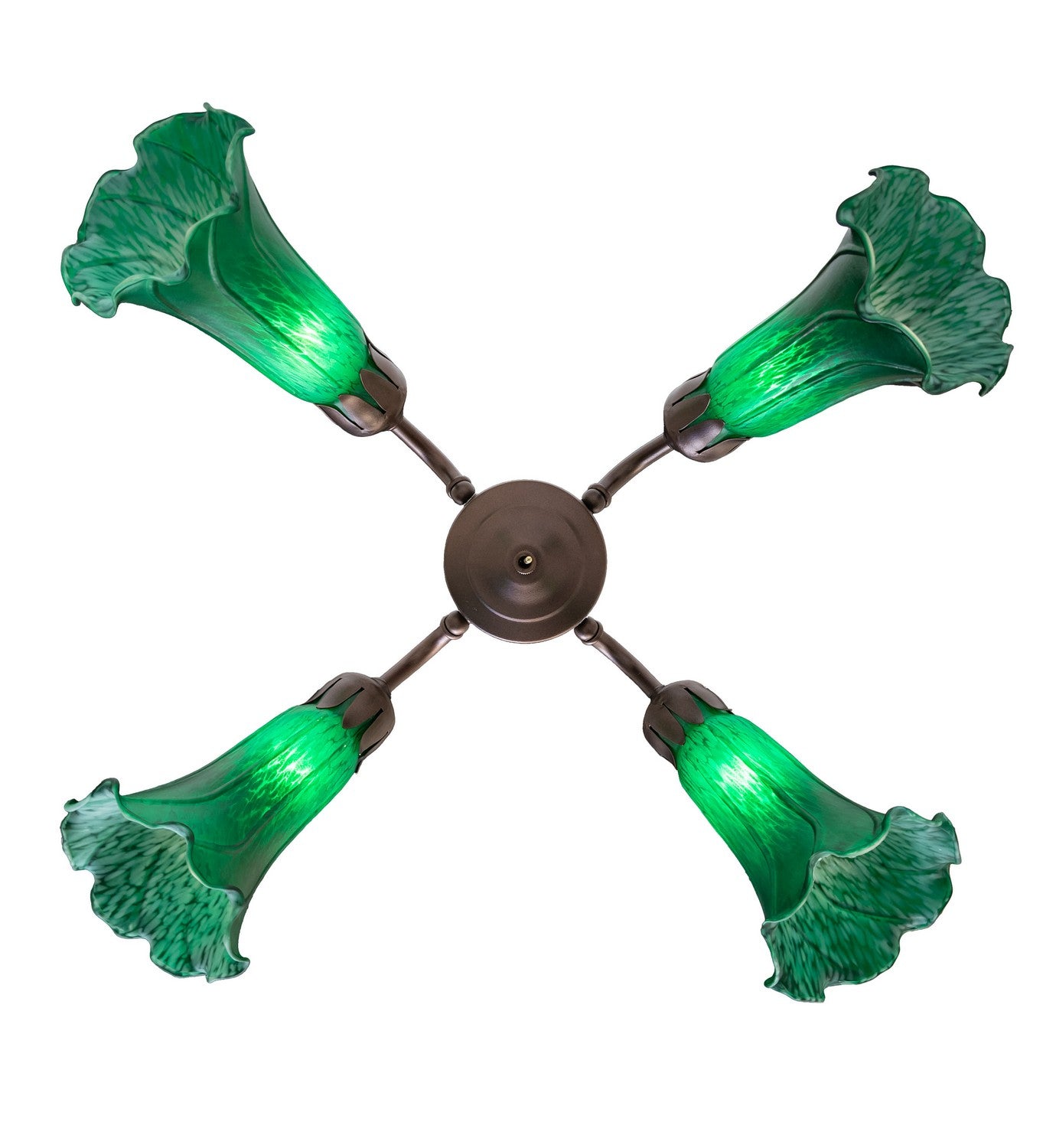 Meyda Tiffany - 261504 - Four Light Fan Light - Green