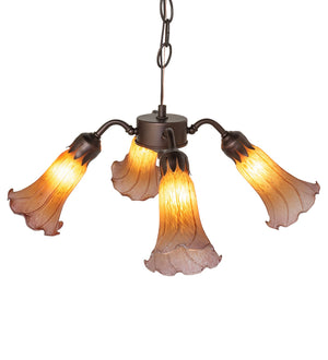 Meyda Tiffany - 261506 - Four Light Fan Light - Amber/Purple - Mahogany Bronze