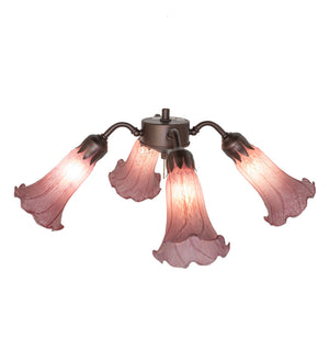 Meyda Tiffany - 261509 - Four Light Fan Light - Lavender - Mahogany Bronze