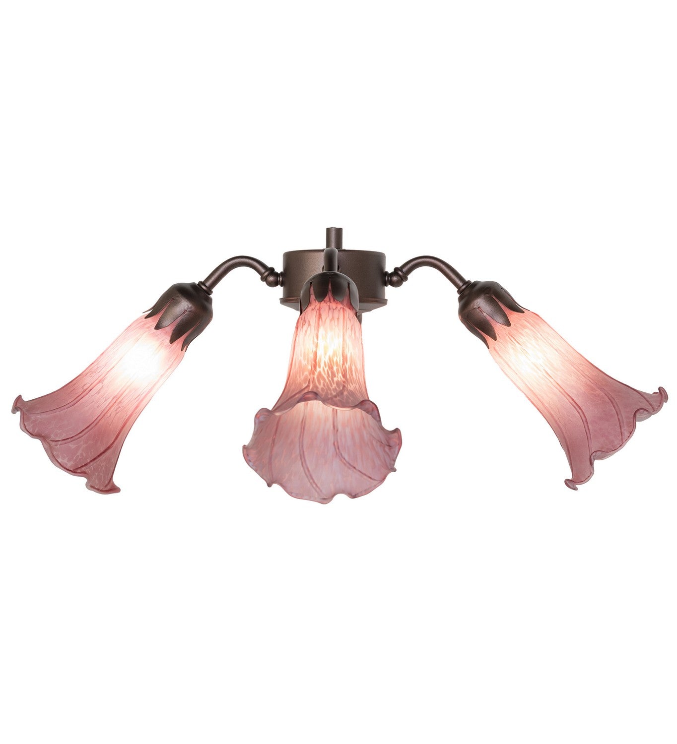 Meyda Tiffany - 261509 - Four Light Fan Light - Lavender - Mahogany Bronze