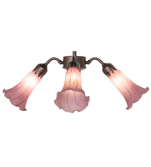 Meyda Tiffany - 261509 - Four Light Fan Light - Lavender - Mahogany Bronze