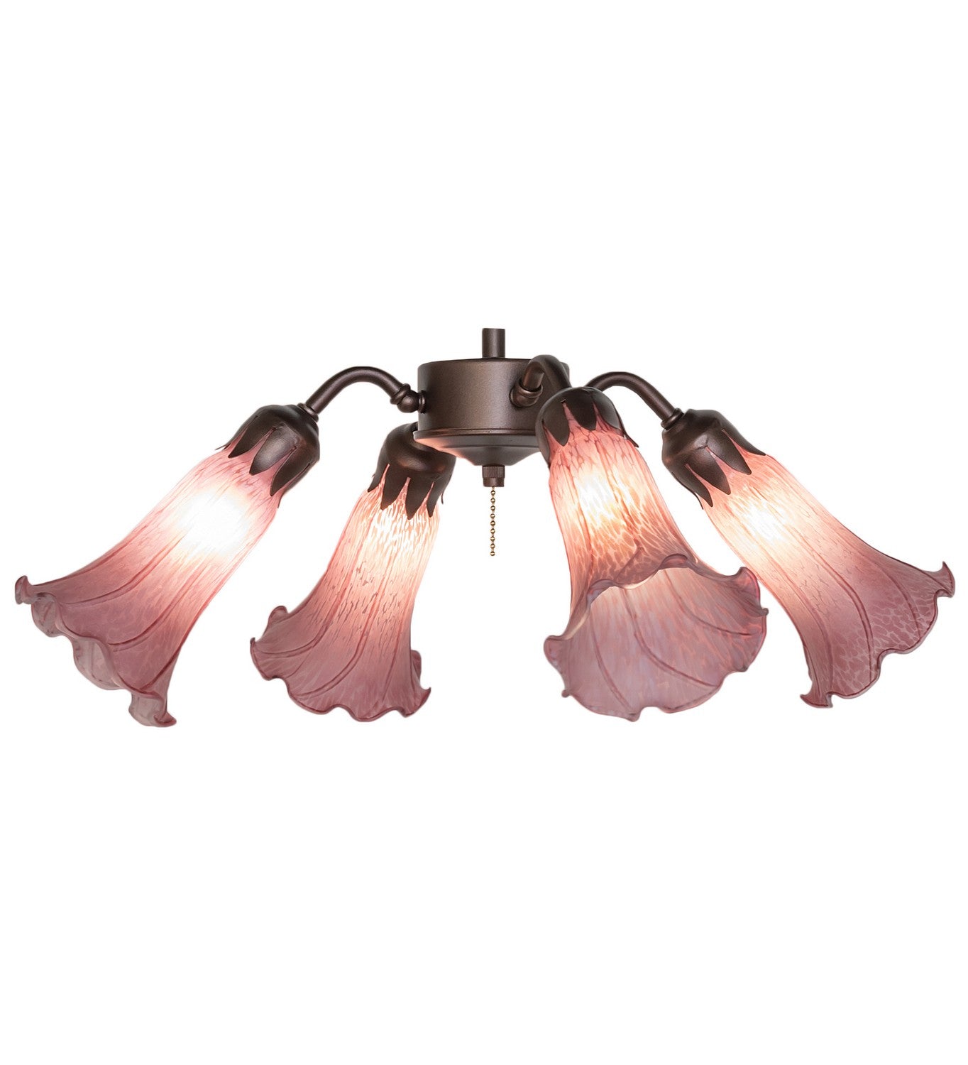 Meyda Tiffany - 261509 - Four Light Fan Light - Lavender - Mahogany Bronze