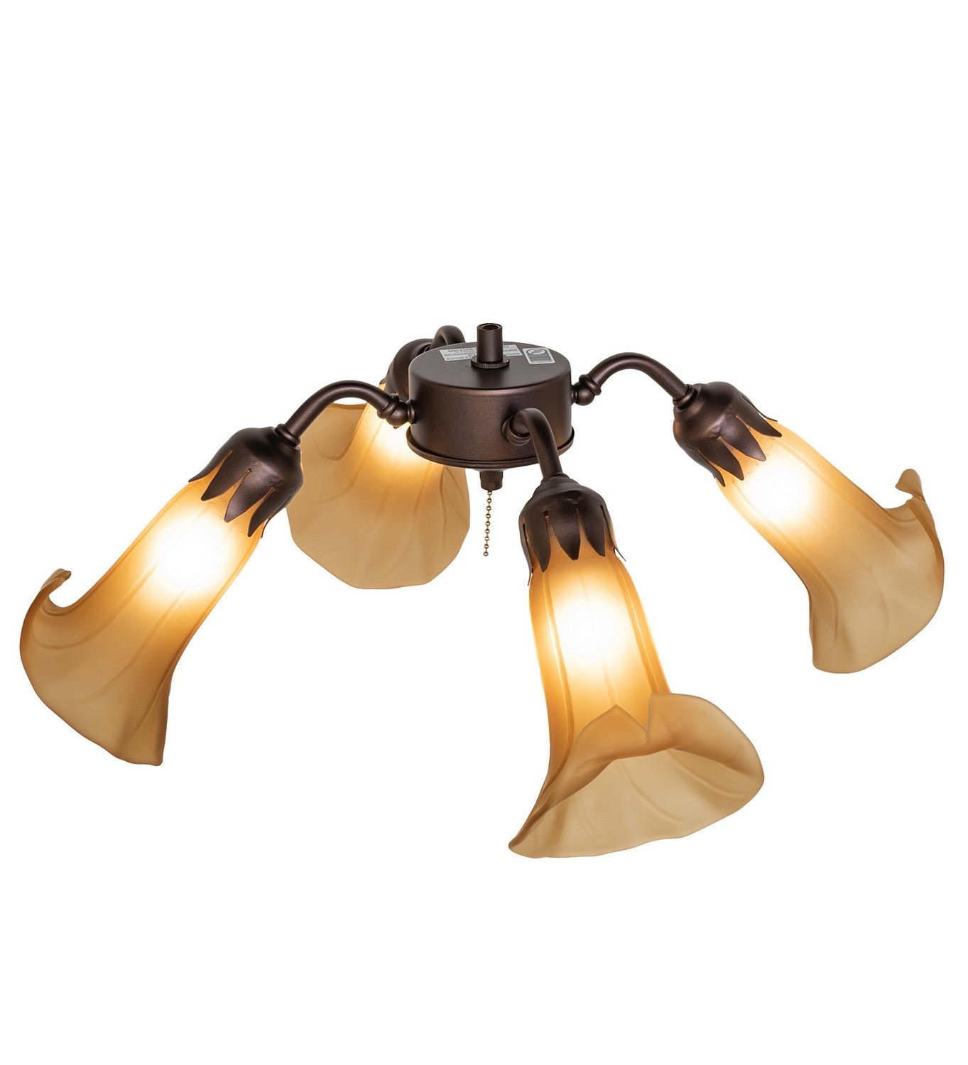 Meyda Tiffany - 261511 - Four Light Fan Light - Amber