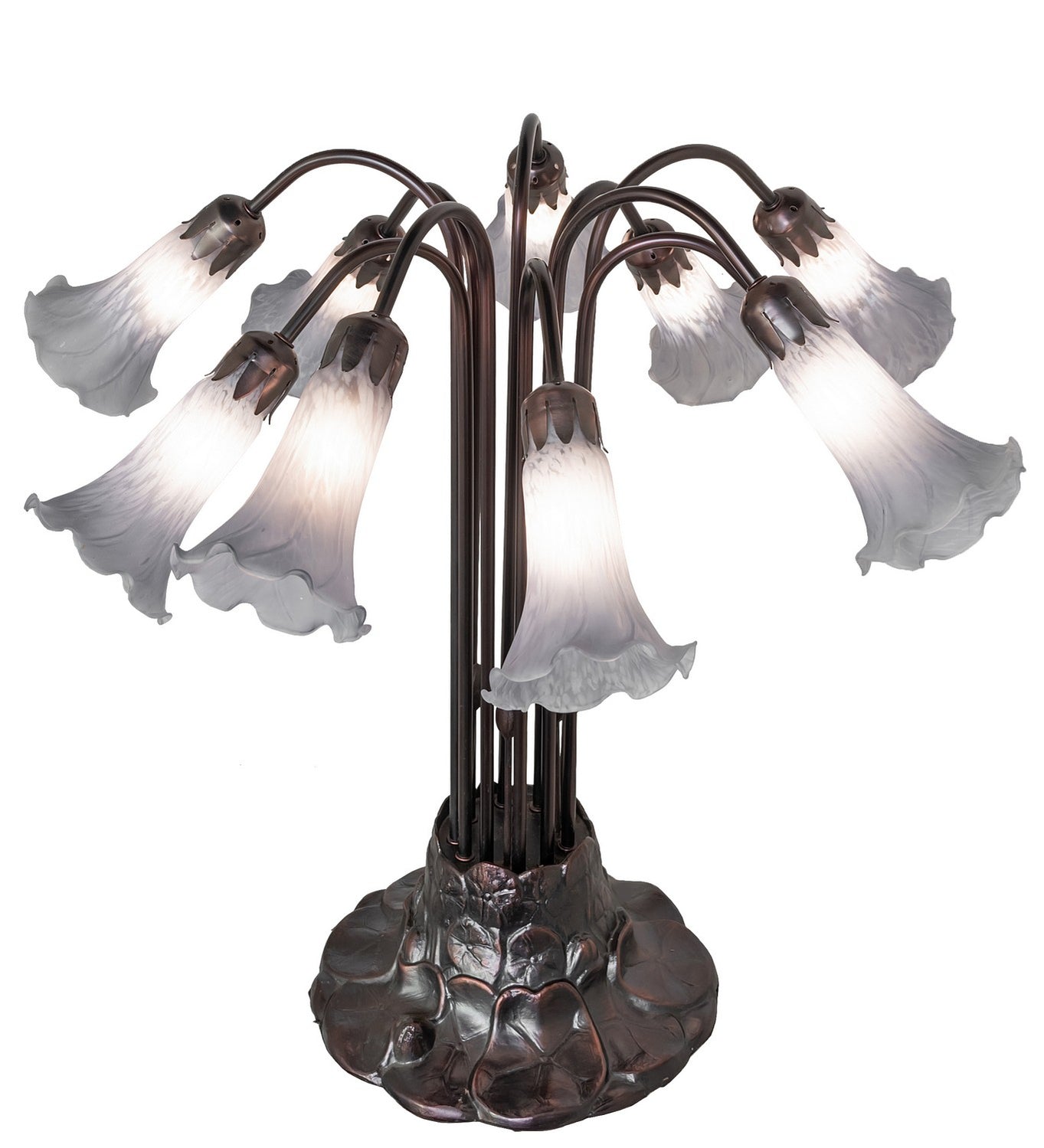 Meyda Tiffany - 261665 - Ten Light Table Lamp - Gray - Mahogany Bronze