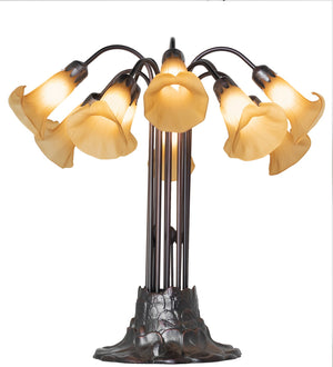 Meyda Tiffany - 261666 - Ten Light Table Lamp - Amber - Mahogany Bronze