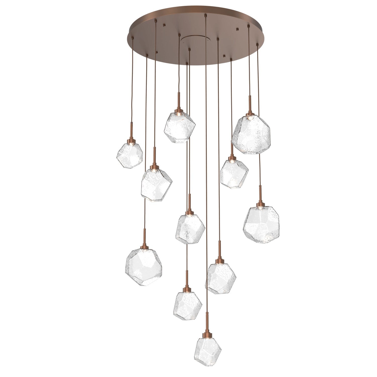 Hammerton Studio - CHB0039-11-BB-C-C01-L1 - LED Pendant - Gem - Burnished Bronze