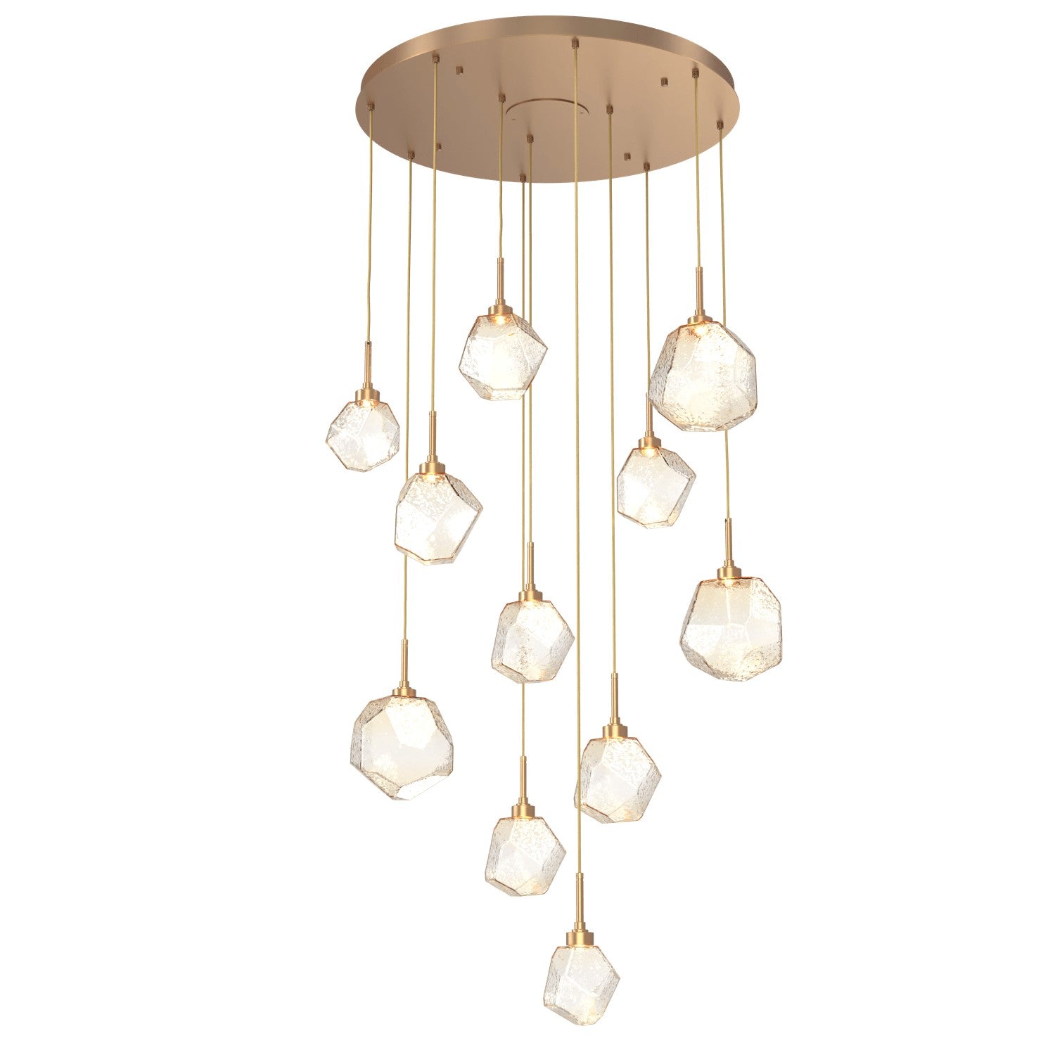 Hammerton Studio - CHB0039-11-NB-A-C01-L3 - LED Pendant - Gem - Novel Brass