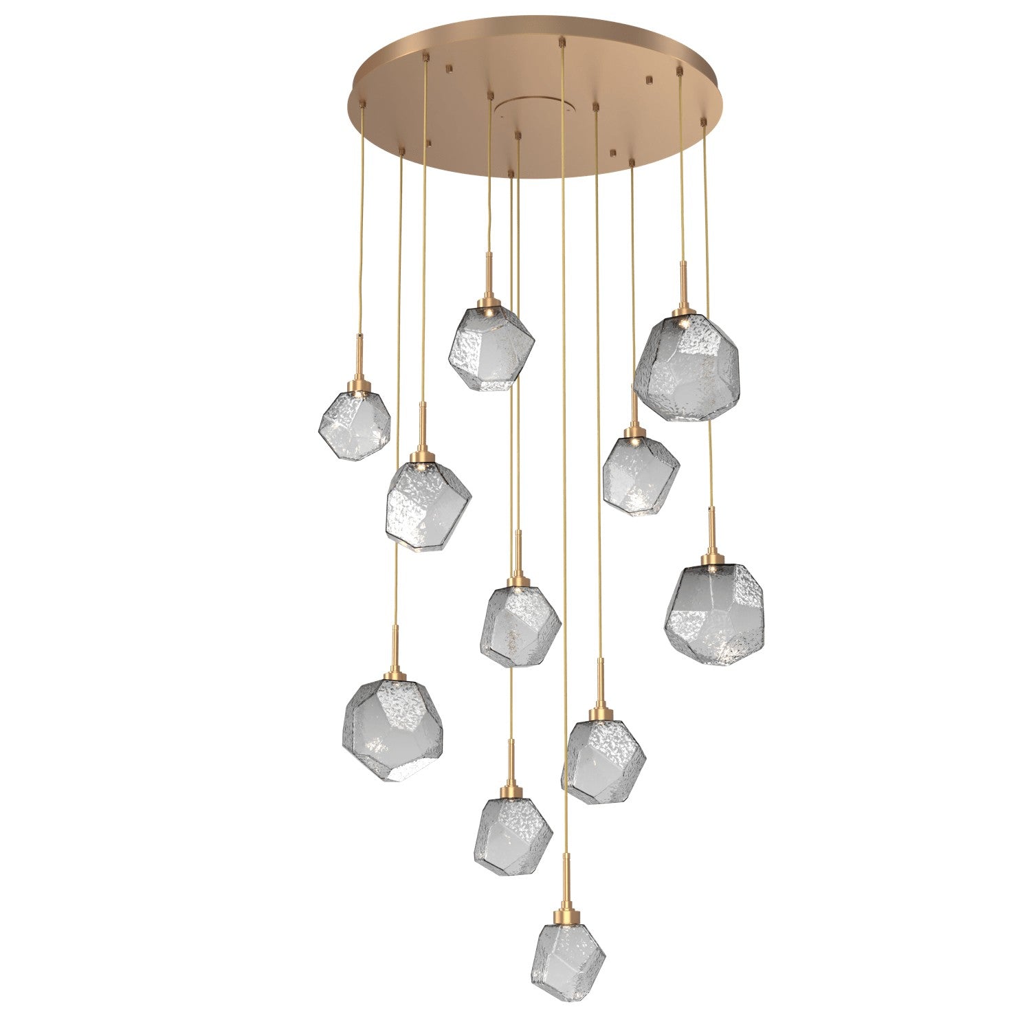 Hammerton Studio - CHB0039-11-NB-S-C01-L3 - LED Pendant - Gem - Novel Brass